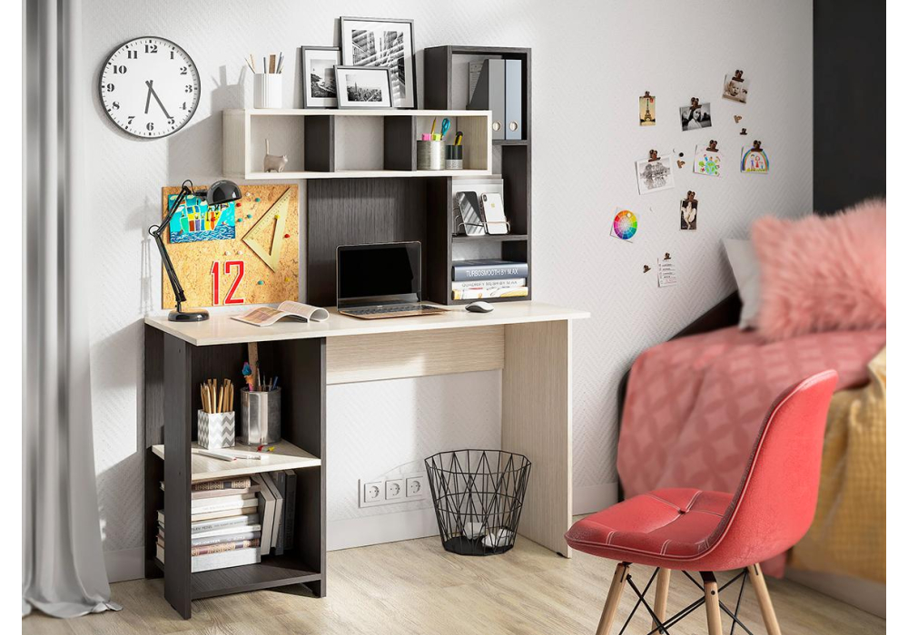 фото компьютерный стол woodville олимп венге / дуб белфорд 508507 | 220svet.ru