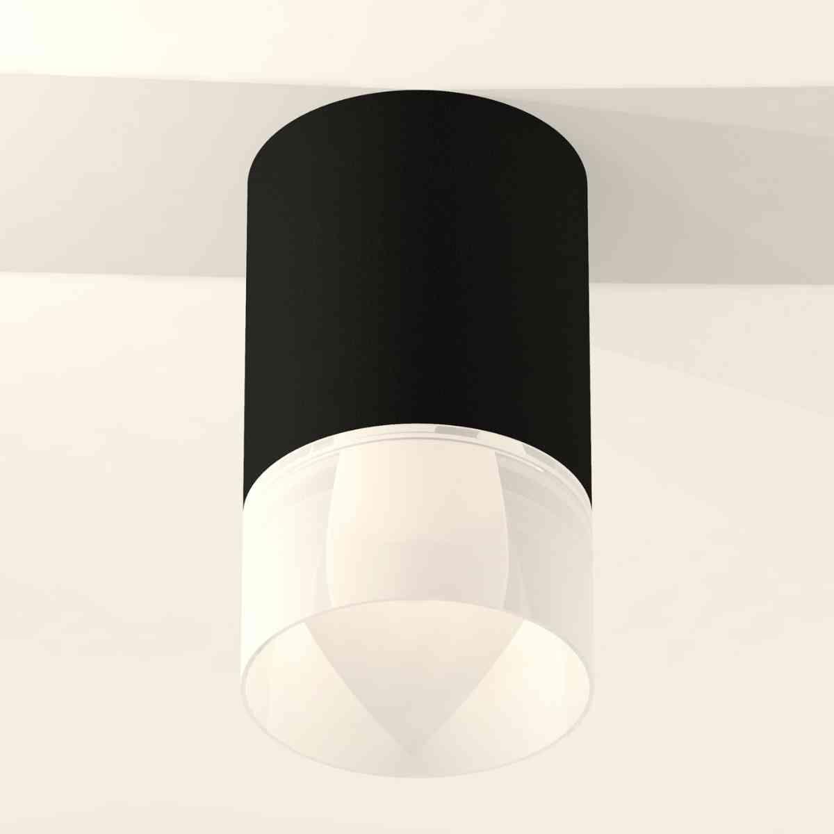 фото комплект накладного светильника ambrella light techno spot xs7422025 sbk/fr черный песок/белый матовый (c7422, n7170) | 220svet.ru
