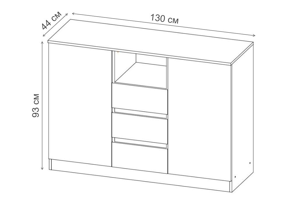 фото комод woodville маллоу-2 дуб вотан / белый глянец 563534 | 220svet.ru
