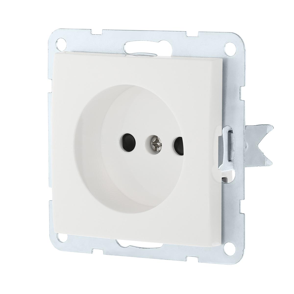 фото розетка lk studio без з/к, со шторками (белый) lk60 863304-1 | 220svet.ru