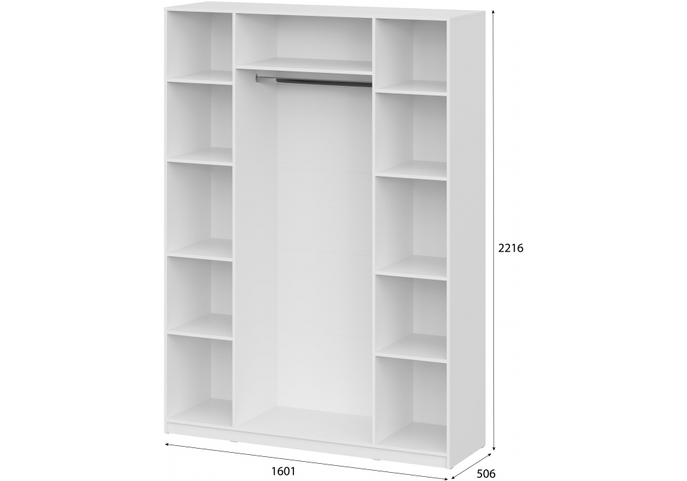 фото шкаф четырехстворчатый woodville даиго 1600 меланж 607879 | 220svet.ru