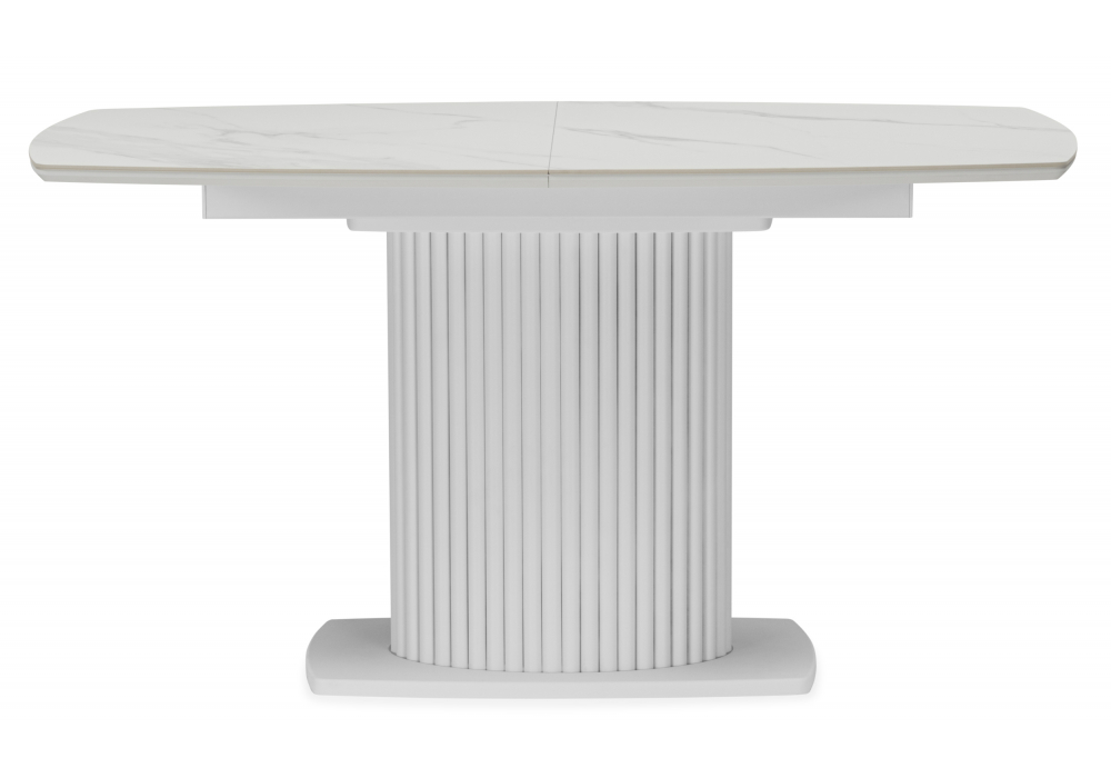 фото керамический стол раскладной woodville фестер 160(200)х90 snow white / белый 664930 | 220svet.ru