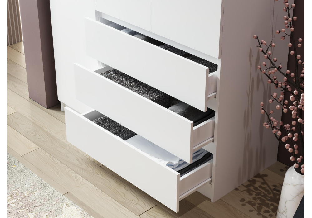 фото шкаф woodville мадера шм 1200 лдсп белый эггер 520907 | 220svet.ru