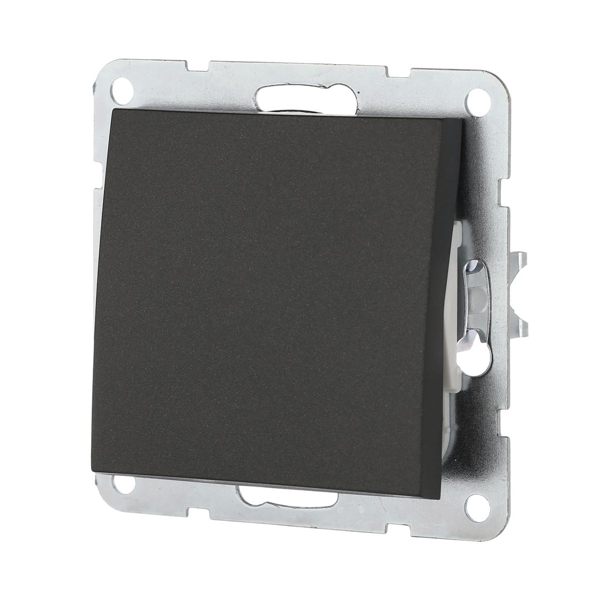 фото выключатель lk studio 1-кл.(схема 1) 16 a, 250 b (черный бархат) lk60 860108-1 | 220svet.ru