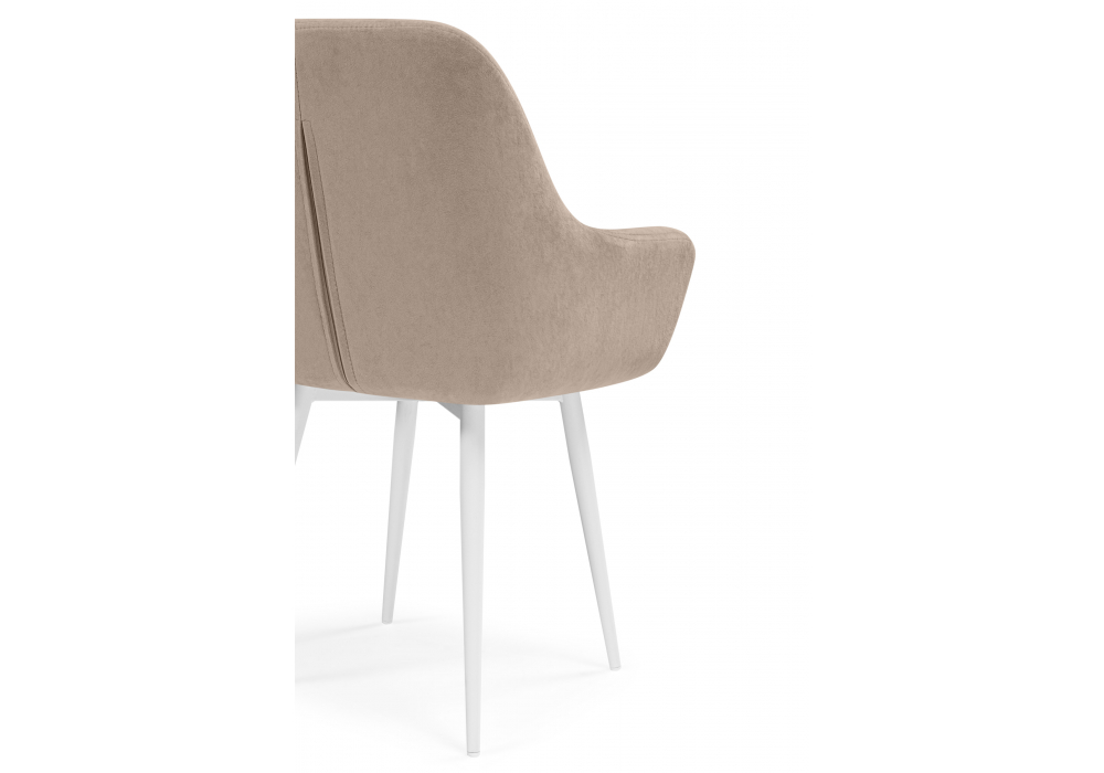 фото стул на металлокаркасе woodville флюид бежевый (zd 210) / белый 642966 | 220svet.ru