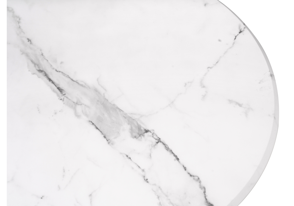 фото стол деревянный woodville тулип 90х73 мрамор белый / белый 530834 | 220svet.ru