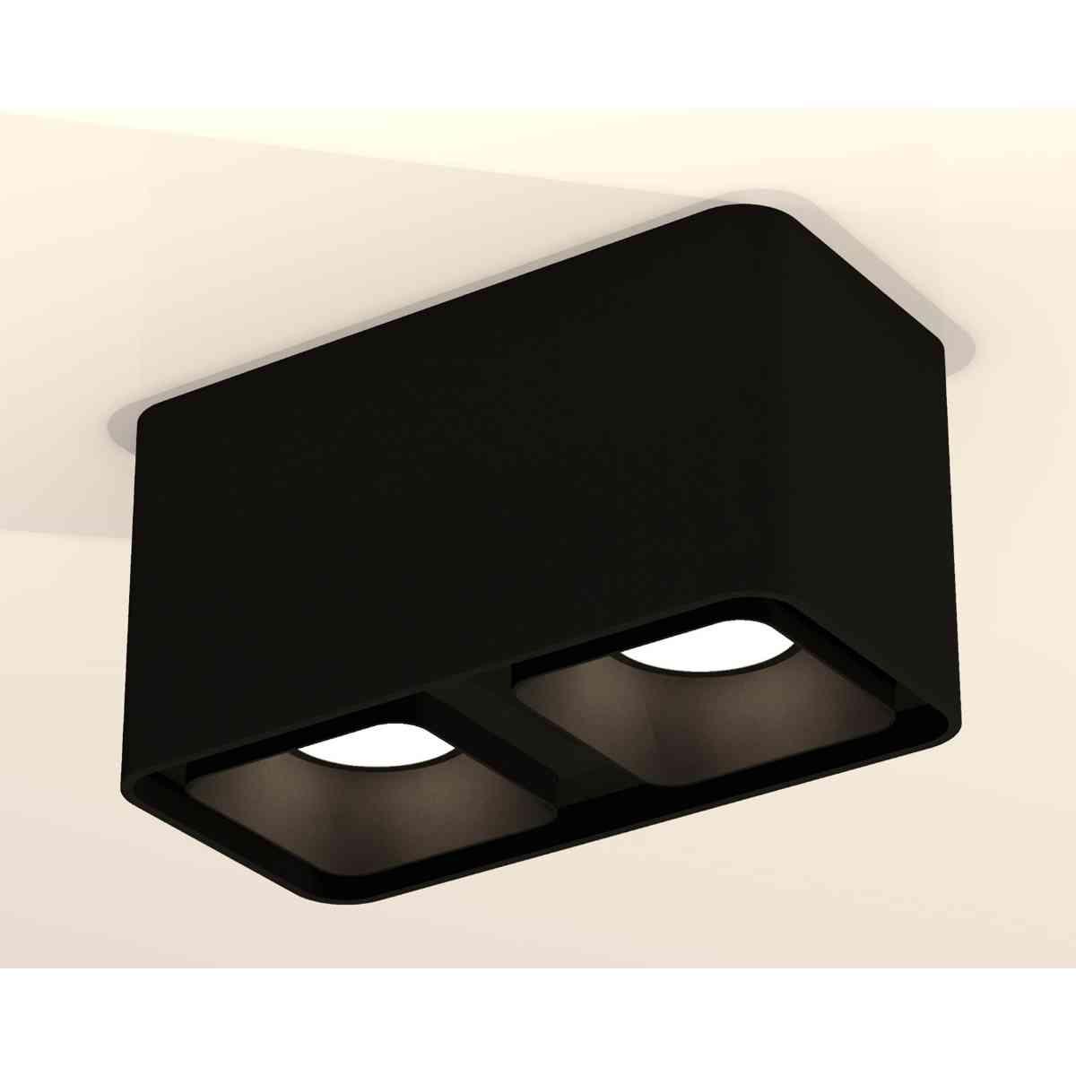 фото комплект накладного светильника ambrella light techno spot xs7851002 sbk черный песок (c7851, n7702) | 220svet.ru
