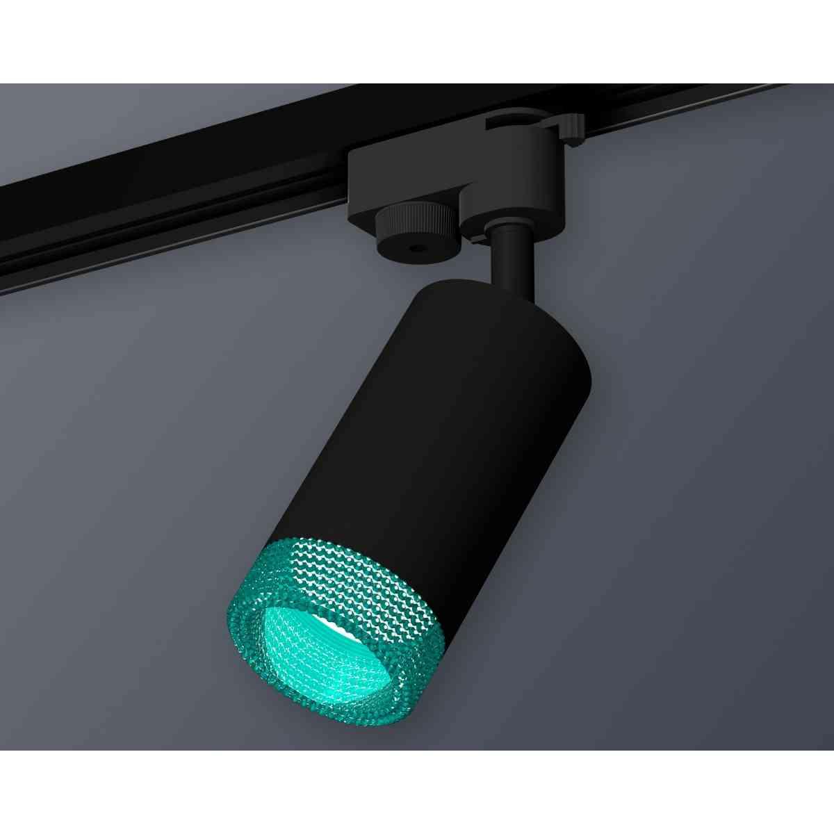фото комплект трекового светильника ambrella light track system xt6323083 sbk/bl черный песок/голубой (a2521, c6323, n6153) | 220svet.ru