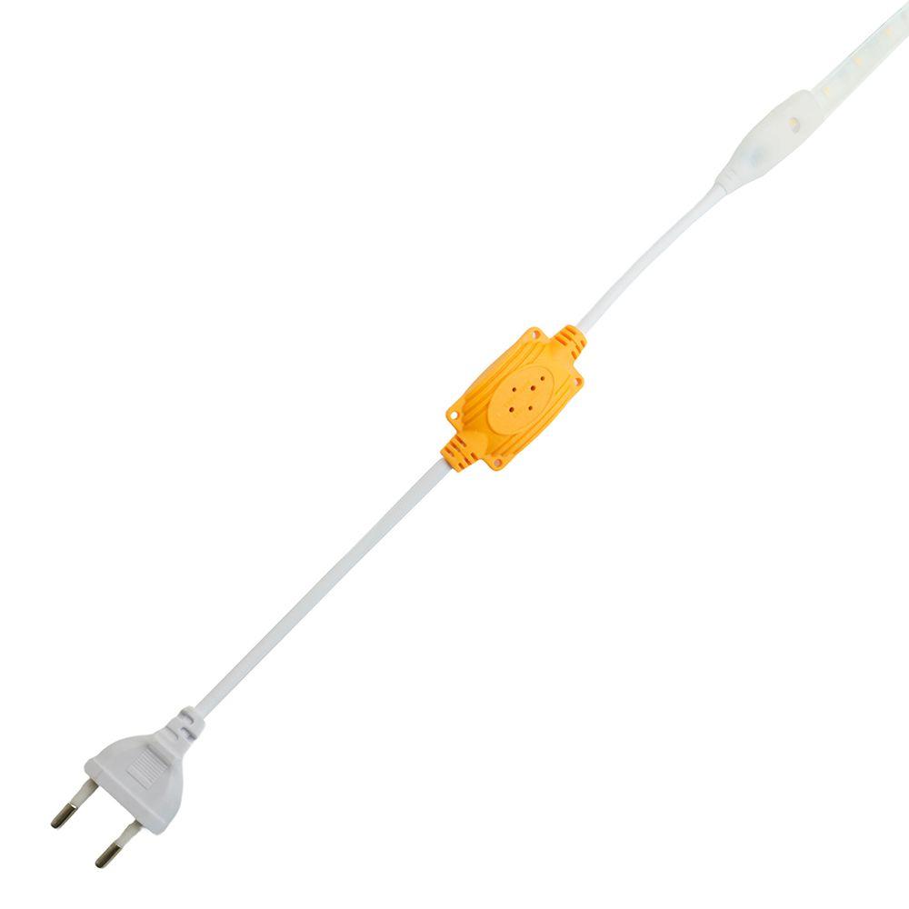 фото светодиодная влагозащищенная лента saffit 6w/m 60led/m 2835smd теплый белый 50м sst20 55243 | 220svet.ru