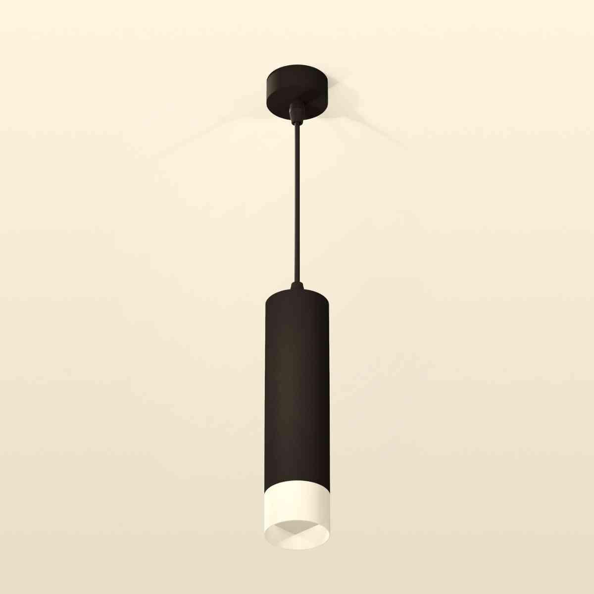 фото комплект подвесного светильника ambrella light techno spot xp6356005 sbk/fr черный песок/белый матовый (a2302,c6356,n6252) | 220svet.ru