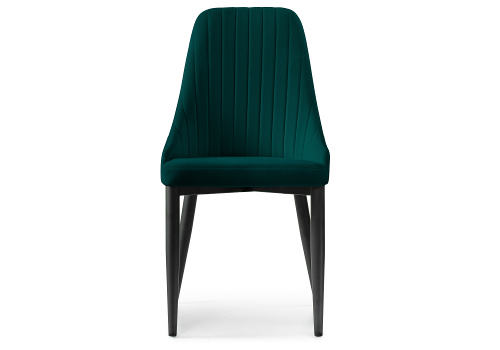 фото стул на металлокаркасе woodville kora green / black 15096 | 220svet.ru