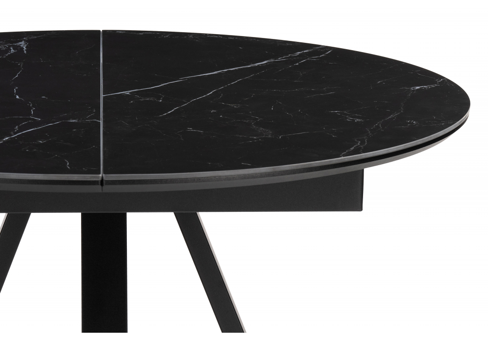 фото керамический стол раскладной woodville нельсон черный /черный 588017 | 220svet.ru