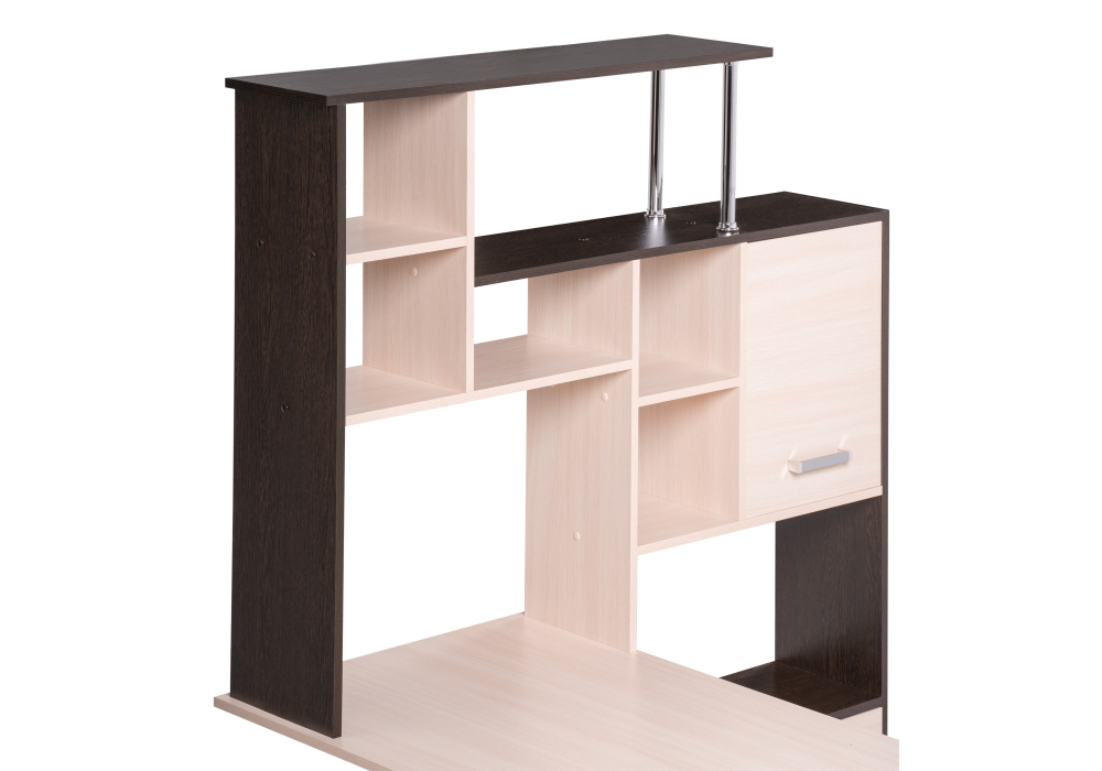 фото компьютерный стол правый  woodville кс-15 дуб молочный 295292 | 220svet.ru