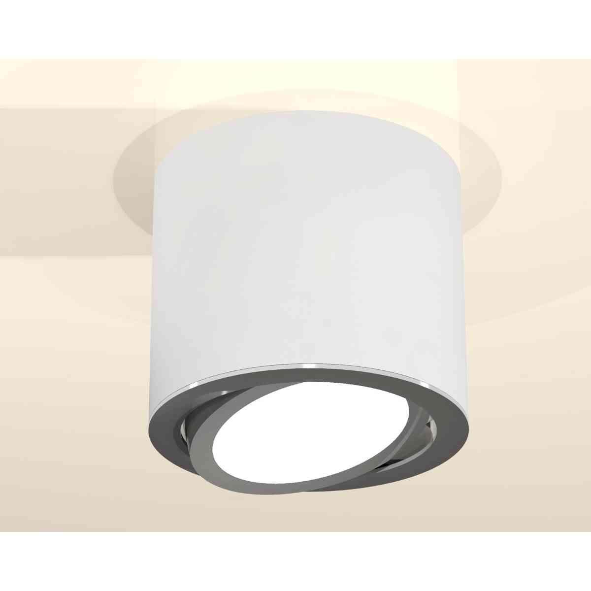 фото комплект накладного светильника ambrella light techno spot xs7401003 swh/psl белый песок/серебро полированное (c7401, n7003) | 220svet.ru