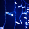 Миниатюра фото гирлянда бахрома с колпачком 3,2 x 0,9 м синяя с мерцанием белого диода 220в, 168 led,  провод прозрачный пвх, ip65 ltc pil180blwcap-10-2b | 220svet.ru