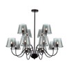 Миниатюра фото потолочная люстра на штанге lumion smoky 6570/12c черный | 220svet.ru