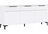 Миниатюра фото тв-тумба woodville иадама 3-ств. белый / белый софт 674702 | 220svet.ru