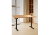 Миниатюра фото компьютерный стол с механизмом подъема 140х80х75 woodville маркос дуб вотан / черный 578407 | 220svet.ru