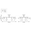 Миниатюра фото потолочная люстра lightstar rullo (571728+214437-8+202431-8) lr7283781 | 220svet.ru