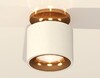 Миниатюра фото комплект накладного светильника ambrella light xs7510121 swh/pyg белый песок/золото желтое полированное mr16 gu5.3 (n7929, c7510, n7014) | 220svet.ru