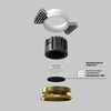 Миниатюра фото встраиваемый точечный светодиодный светильник maytoni round dl058-12w3k-trs-bs | 220svet.ru