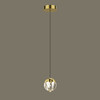 Миниатюра фото подвесной светодиодный светильник delight collection md24001033-1a gold/clear | 220svet.ru