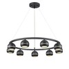 Миниатюра фото подвесная люстра lumion luazana 8242/9 черный | 220svet.ru