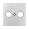 Миниатюра фото накладка lk studio розетки tv+fm+sat, 2(3) отверстия (серебристый металлик) lk60 865203-1 | 220svet.ru