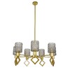 Миниатюра фото подвесная люстра indigo preda v13025/7r gold v000470 | 220svet.ru