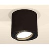 Миниатюра фото комплект накладного светильника ambrella light techno spot xs7402001 sbk/pbk черный песок/черный полированный (c7402, n7002) | 220svet.ru