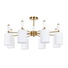 Миниатюра фото потолочная люстра на штанге arte lamp waverley a4102pl-8pb | 220svet.ru