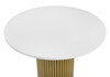 Миниатюра фото стол деревянный woodville барел белый /золото 615164 | 220svet.ru