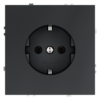 Миниатюра фото розетка встраиваемая с заземлением 16а voltum s70 vls040107 (графит) | 220svet.ru