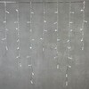 Миниатюра фото гирлянда бахрома с колпачком 3,2 x 0,9 м белая 220в, 168 led, провод прозрачный пвх, ip65 ltc pil180cap-10-2w | 220svet.ru