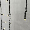 Миниатюра фото гирлянда бахрома 3,1 x 0,5 м тепло-белая 24в, 150 led, провод черный пвх, ip54 ltc pil150-11-1ww | 220svet.ru