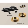 Миниатюра фото комплект встраиваемого светильника ambrella light techno spot xc7636005 sbk/pyg черный песок/золото желтое полированное (c7636, n7014) | 220svet.ru