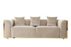 Миниатюра фото диван трехместный garda decor 102an-div-9173-beg | 220svet.ru