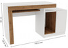 Миниатюра фото компьютерный стол woodville модена белый / дуб вотан 563539 | 220svet.ru