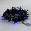 Миниатюра фото гирлянда нить 10м синяя с мерцанием каждого диода 220в, 75 led, провод черный каучук, ip65 ltc ll75abl-1-2b | 220svet.ru