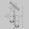 Миниатюра фото трековый магнитный светодиодный светильник maytoni elti duo tr005-2-2x12w3k-bbs | 220svet.ru