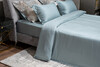 Миниатюра фото простыня на резинке тенсель бирюзовая 160*200*30 garda decor 144hf-70606 | 220svet.ru