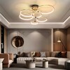 Миниатюра фото потолочная светодиодная люстра inodesign hoopla gold 40.3914 | 220svet.ru