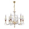 Миниатюра фото подвесная люстра crystal lux catarina sp6 v2 gold/transparent-cognac | 220svet.ru