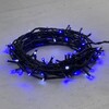 Миниатюра фото гирлянда нить 10м синяя с мерцанием белого диода 24в, 100 led, провод черный пвх, ip54 ltc pst100blw-11-1b | 220svet.ru