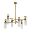 Миниатюра фото потолочная люстра на штанге lumion denver 8276/6 латунь | 220svet.ru