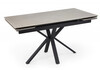 Миниатюра фото керамический стол раскладной woodville старлайт 140 (200) х 80 carmen light grey / черный 622893 | 220svet.ru