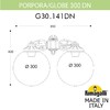Миниатюра фото светильник уличный настенный fumagalli porpora/g300 g30.141.000.wxe27dn | 220svet.ru