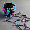 Миниатюра фото гирлянда «шарики» 5м rgb 220в, диаметр шарика 40мм, 20 led, провод черный каучук, ip65 ltc hb20-1-2rgb | 220svet.ru