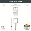 Миниатюра фото ландшафтный светильник fumagalli franca 90 spike 3a7.001.000.lxu1l | 220svet.ru