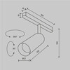 Миниатюра фото трековый магнитный светодиодный светильник maytoni focus led tr032-2-12w3k-m-bw | 220svet.ru